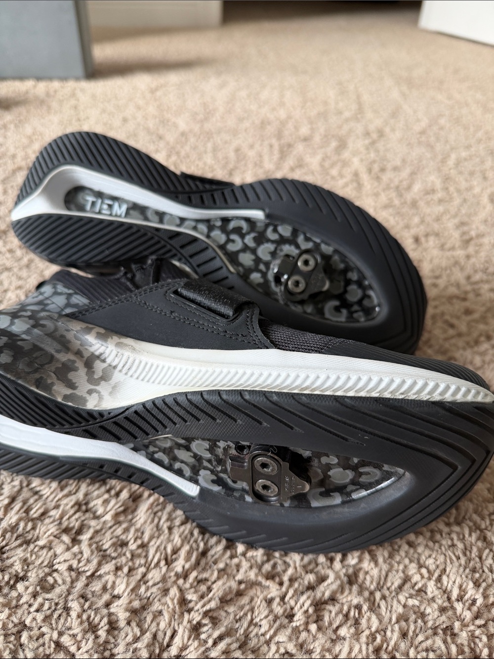 Tiem cycle Shoes 8 Leopard print with clips - Picture 5 of 7